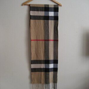 Nova Check Camel Plaid Fashion Scarf, Last One.